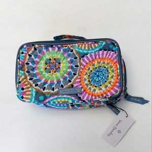 Vera Bradley Blush and Brush Makeup Cosmetic Case Sunny Medallion NWT